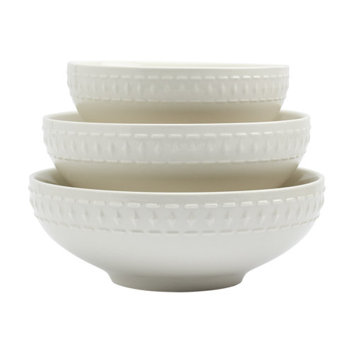 Tabletops Gallery Ivory Dinnerware Tabletops Gallery 3 piece Serving